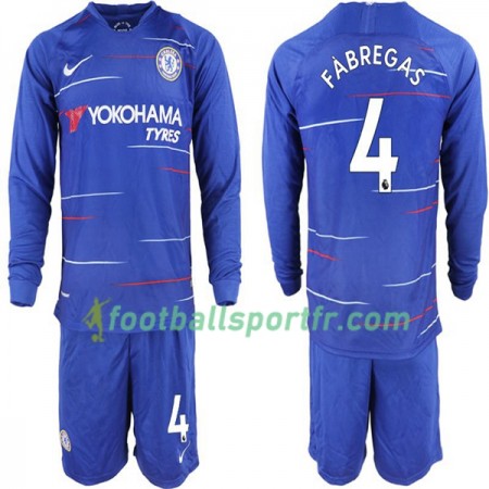 Tenue Chelsea Cesc Fabregas 4 Enfant Domicile 2018-2019 Maillot de Foot ML